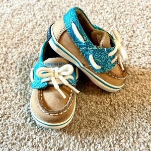 Rare Bluefish Infant Sperry Top Sider Boat Shoes size 2 for boys or girls